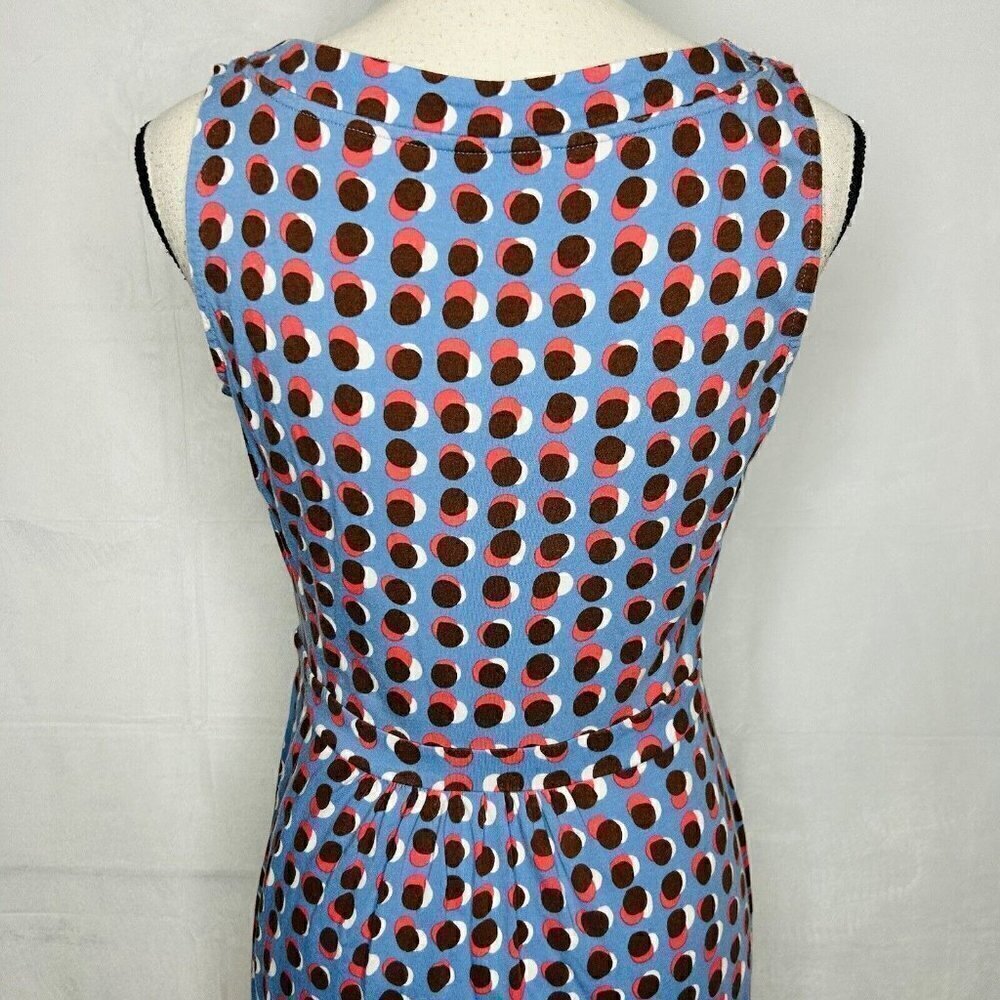Boden Sleeveless Knit Shift Dress Sz 8P Petite Multicolor Dotted Print - Picture 9 of 10